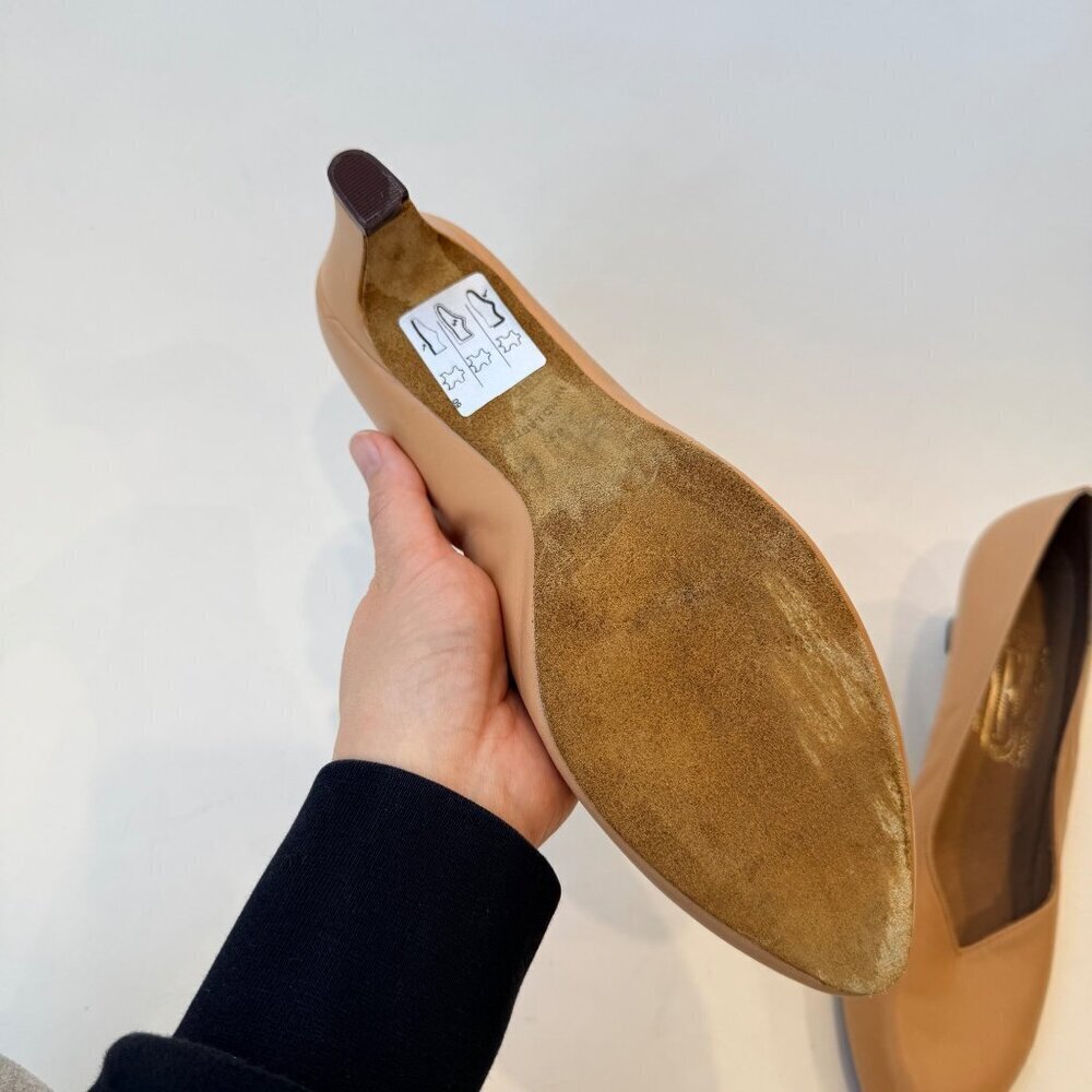 Freed of London Leather Ballroom Dance Heels Women’s Size 7.5 UK Nude - Picture 6 of 7